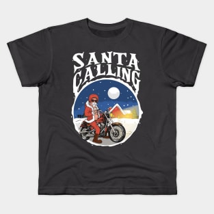 Santa Calling Ride Kids T-Shirt